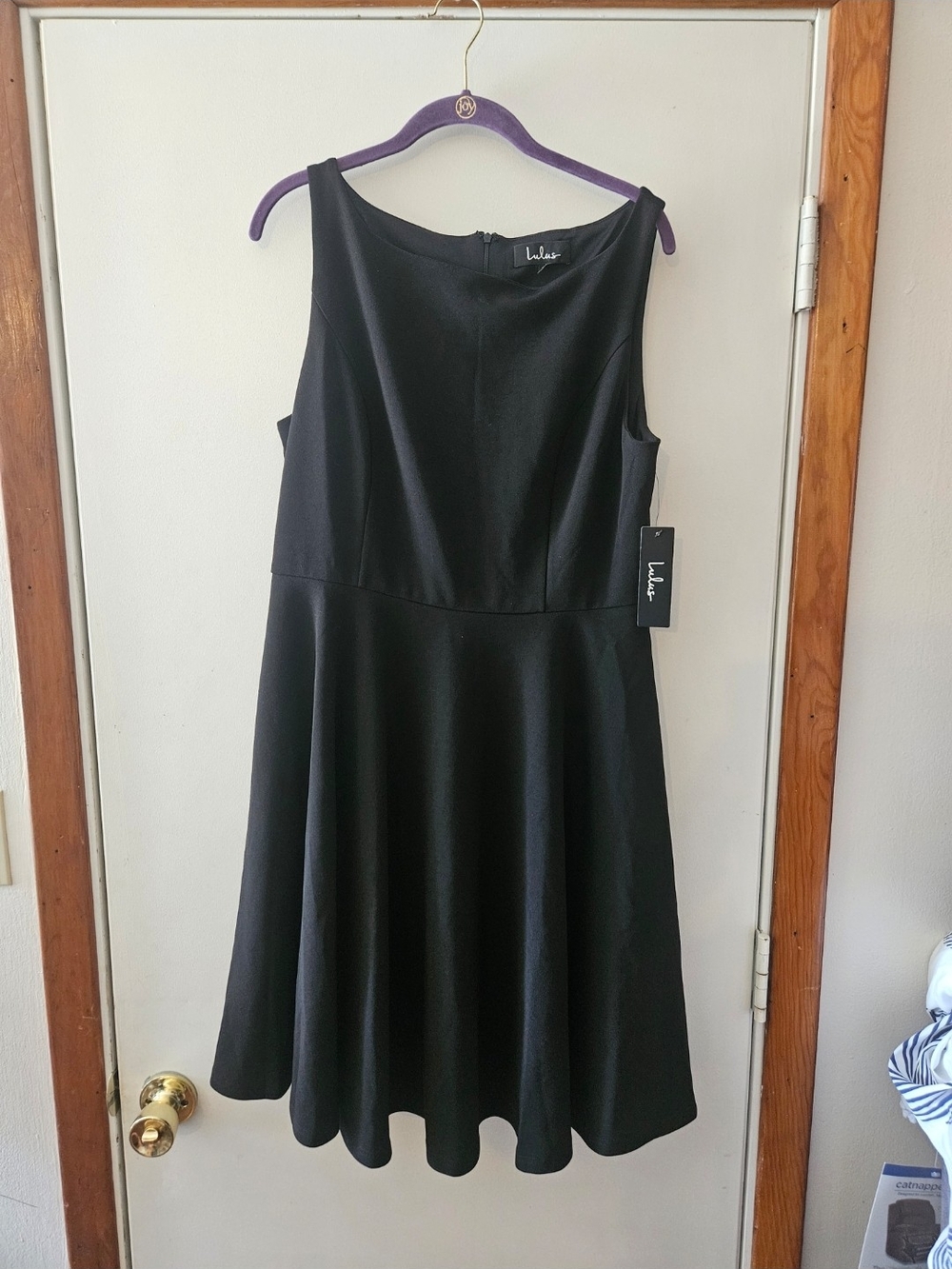 Lulu's Black Sleeveless Midi Fit-and-Flare Dress Xl Nwt